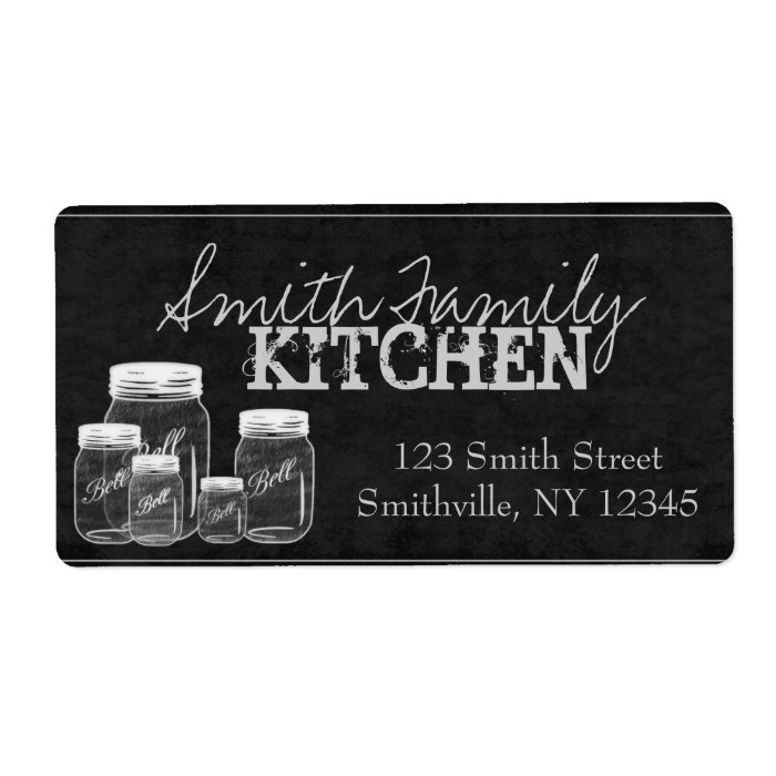 Chalkboard Mason Jars Large Labels Zazzle