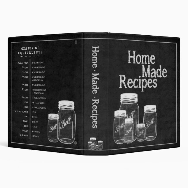 Chalkboard Mason Jars- Recipe Binder (Background)