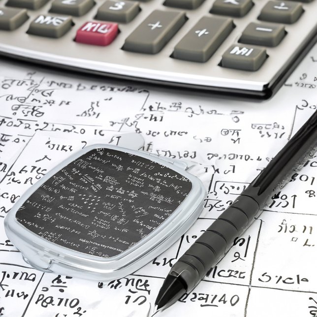 Chalkboard Math Formulas Mirror For Makeup (Chalkboard Math Formulas Mirror For Makeup Graduation Teacher Student Papers With Calculator)