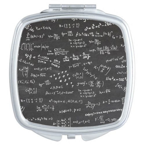 Chalkboard Math Formulas Mirror For Makeup