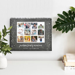 Chalkboard Memories | Custom Caption Photo Collage Calendar