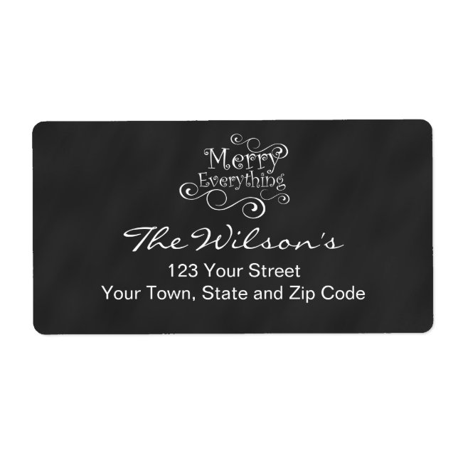 Chalkboard Merry Everything Label (Front)