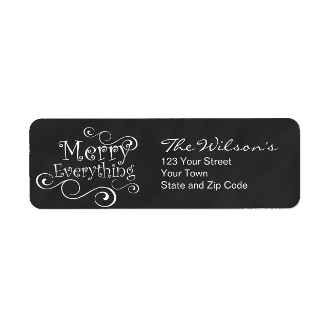 Chalkboard Merry Everything Label (Front)