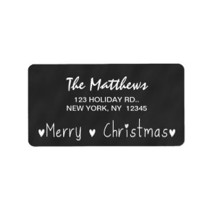 CHALKBOARD MERRY HOLIDAY GREETING LABEL