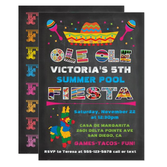 chalkboard mexican fiesta birthday
