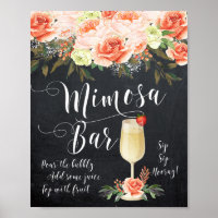 Mimosa Bar Sign, Fairy Lights Chalkboard