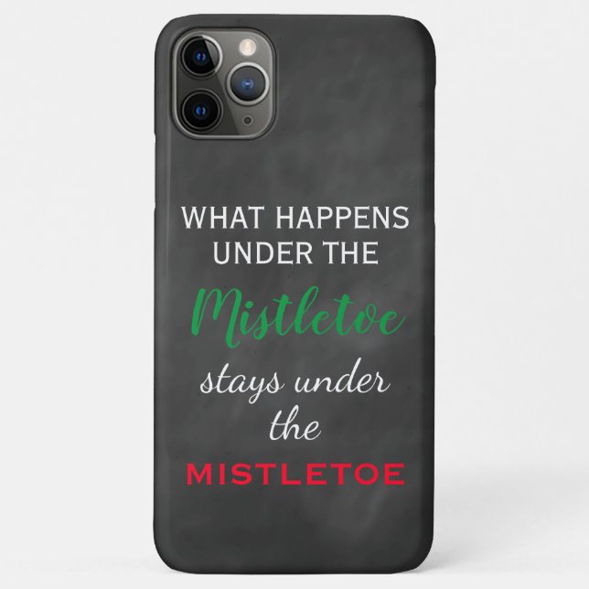 Chalkboard Mistletoe Holiday Case-Mate iPhone Case (Back)