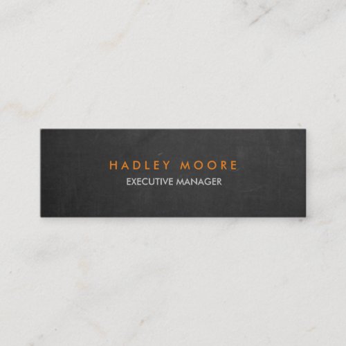 Chalkboard modern grey professional trendy plain mini business card