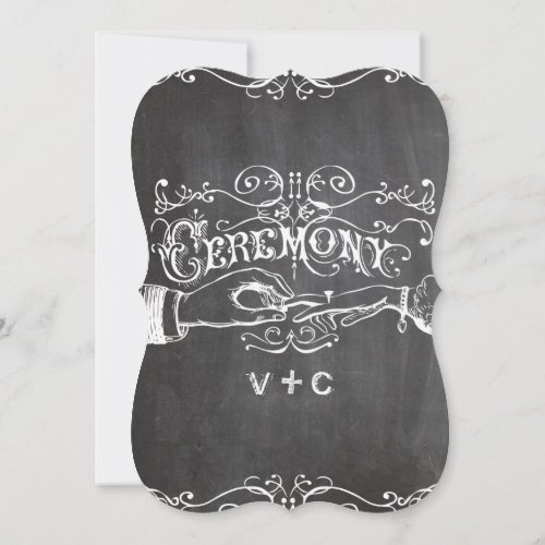 Chalkboard Modern Vintage Typography Invite