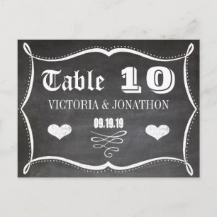 Chalkboard Modern Vintage Typography Table Number