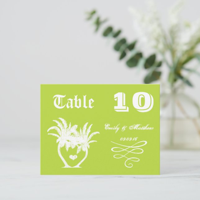 Chalkboard Modern Vintage Typography Table Number (Standing Front)