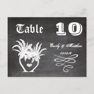 Chalkboard Modern Vintage Typography Table Number