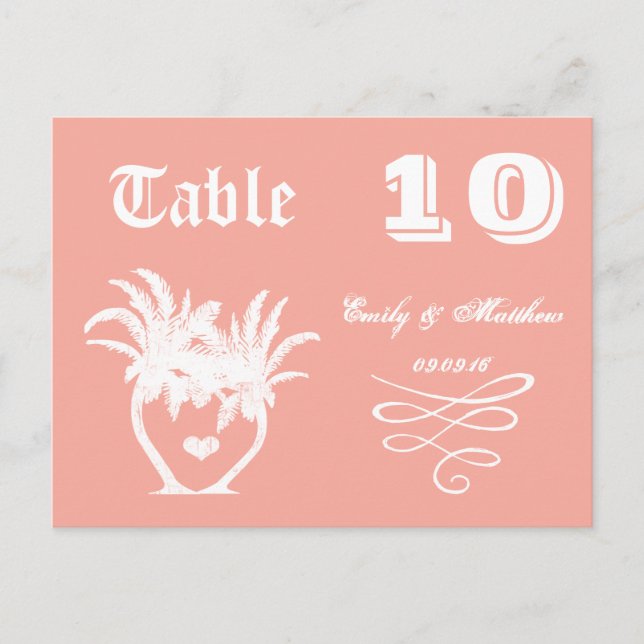 Chalkboard Modern Vintage Typography Table Number (Front)