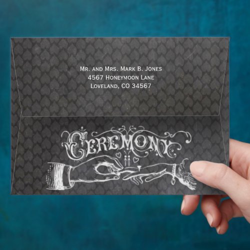 Chalkboard Modern Vintage Wedding Envelopes