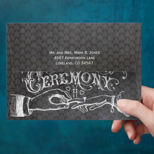 Chalkboard Modern Vintage Wedding Envelopes