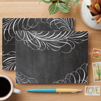 Chalkboard Modern Vintage Wedding Envelopes