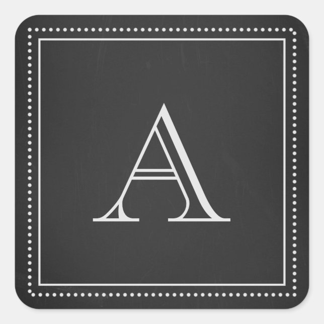Chalkboard Monogram Envelope Seal (Front)