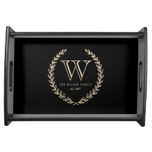 Chalkboard Monogram Serving Tray