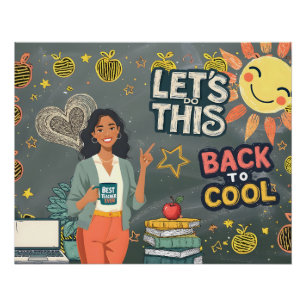 Chalkboard Motivational Quote for Primary Teacher Poster