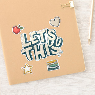 Chalkboard Motivational Quote for Primary Teacher Sticker