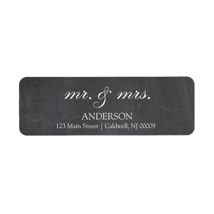 Chalkboard Mr. & Mrs. Labels