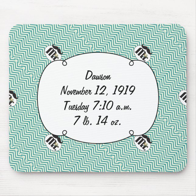 Chalkboard Mr Yellow and green Mouse Pad (Front)