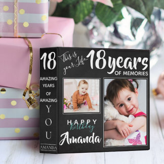 Chalkboard Multi Photo | Change Age | Album 3 Ring Binder