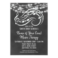 Chalkboard Music Concert Recital Invitation
