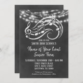 Chalkboard Music Senior Prom Invitation (Front/Back)
