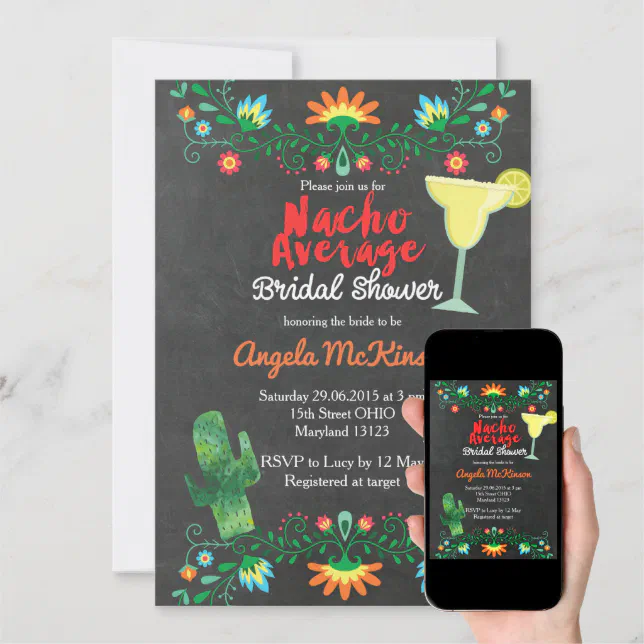Chalkboard Nacho Average Bridal Shower Invitation Zazzle chalkboard-nacho-average-bridal-shower-invitation-zazzle