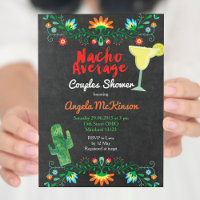 Chalkboard Nacho Average Couple Shower Floral