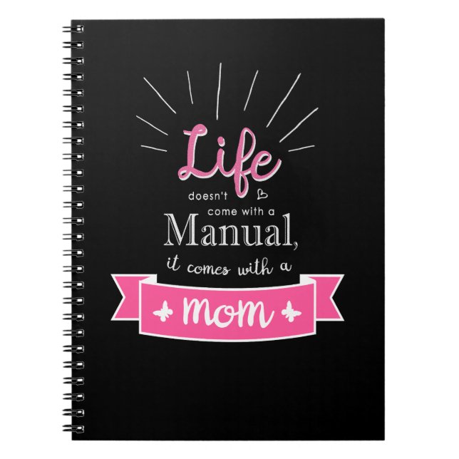 "Chalkboard" Notebook with a Quote for Mom (Front)