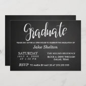 Chalkboard Open House Graduation | Handwritten Invitation (Front/Back)