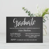 Chalkboard Open House Graduation | Handwritten Invitation (Standing Front)