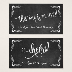 Chalkboard & Ornate Corners w Script Drink Tickets