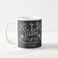 Chalkboard Our Beach Wedding Coffee Mug