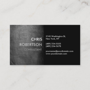 Chalkboard Pattern Black Attractive Business Card