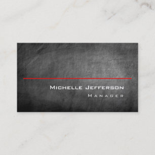 Chalkboard Pattern Gray Red Stripe Business Card