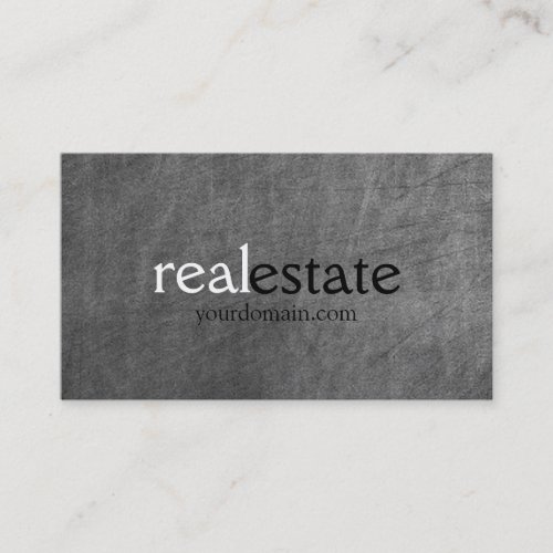Chalkboard Pattern Real Estate Agent Business Card