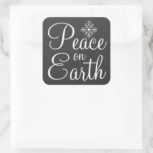 Chalkboard Peace on Earth Stickers