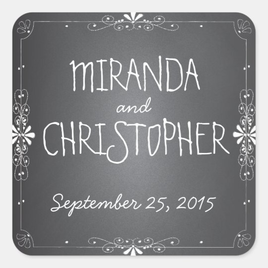 Chalkboard Personalized Favor Stickers