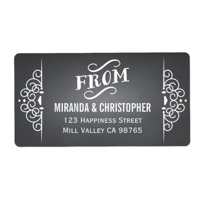 Chalkboard Personalized Return Address Labels (Front)