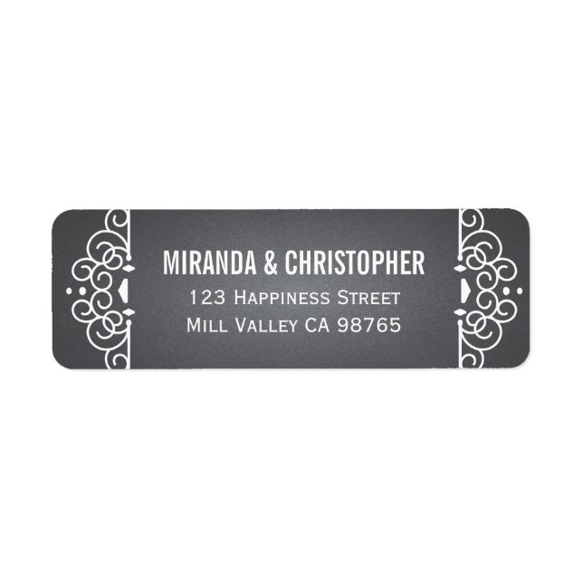 Chalkboard Personalized Return Address Labels (Front)