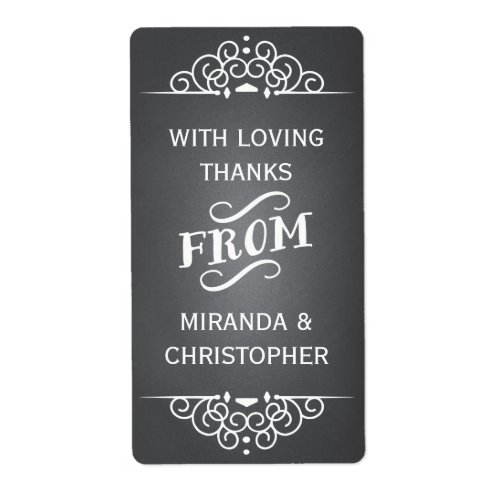 Chalkboard Personalized Thank You Favor Labels