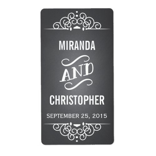 Chalkboard Personalized Wedding Favor Labels