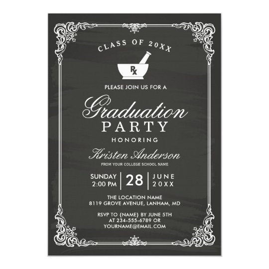 Pharmacy School Graduation Party Invitations 2