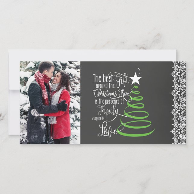 Chalkboard Photo Christmas Card (Front)