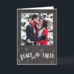 Chalkboard Photo Christmas Card<br><div class="desc">Chalkboard Photo Christmas Card with Peace on Earth</div>