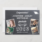 Chalkboard Photo Graduation Announcement 2023 (Front)
