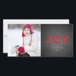 Chalkboard Photo Holiday Greeting | Red Joy<br><div class="desc">Chalkboard Joy Holiday Greeting Photo Card | Red Glitter - horizontal. Elke Clarke© Other colors available in our shop at www.zazzle.com/monogramgallery.</div>